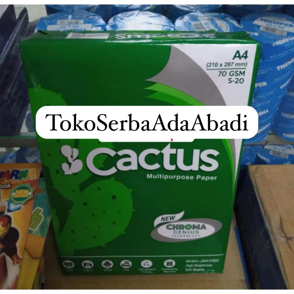 

Kertas HVS A4 70gr Copy Paper Cactus Copypaper Print Fotokopi - A4 70