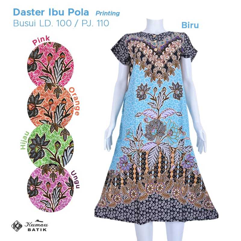 Kumau Batik Daster Ibu Pola #1 Rayon Adem Busui Rempel Kekinian Batik Printing Solo Premium