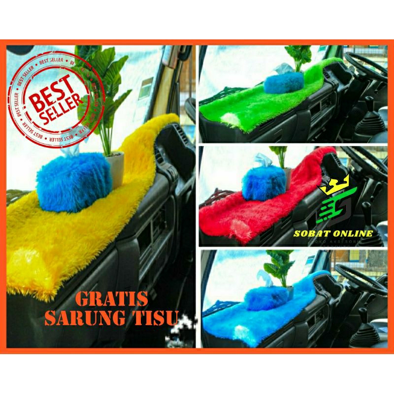 Alas Dashboard Mobil sarung tisu Aksesoris Mobil Ukuran 150x50cm / kain bulu rasfur lembut masuk sem