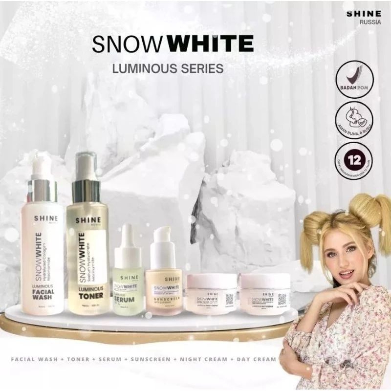 PAKET & ECER Snow White Luminous Series Shine Rusia Skincare