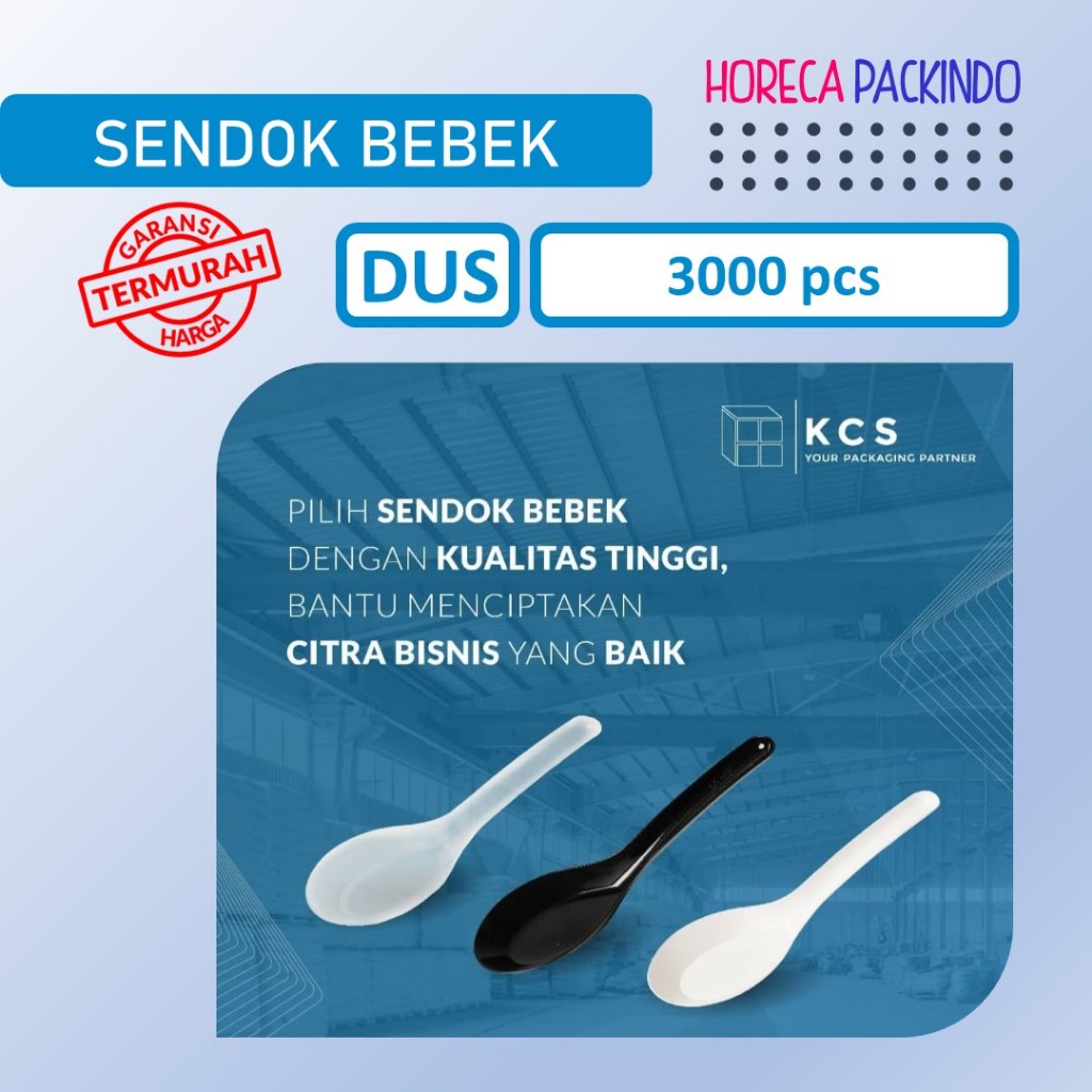 Sendok Bebek Plastik (DUS) Bening KCS 3000pcs