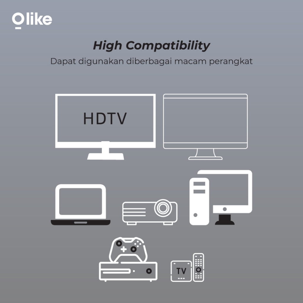 TERMURAH OLIKE HDMI CABLE AH01 AH015 AH02 AH03 AH05 BLACK ORIGINAL KABEL HDMI