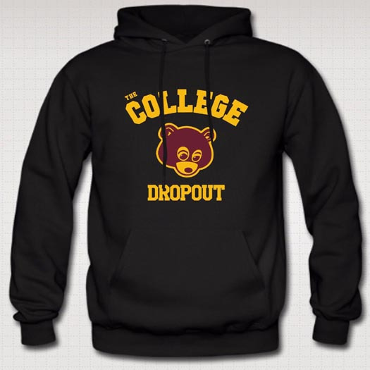 College Dropout Kanye West Hoodie Jumper Bahan Cotton Fleece | New Pullover Hoodie