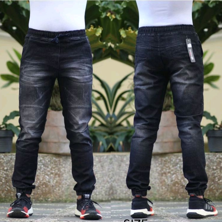JEANS JOGER PRIA JUMBO SIZE : 30-38