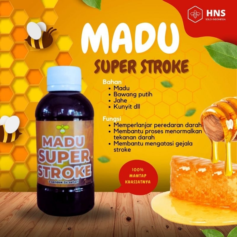 

Madu Super Stroke Asli Original Netto 250 gram