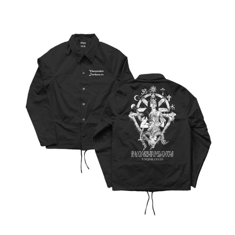 Welltown Jaket Coach Pluralisme Hitam Pria Premium Distro