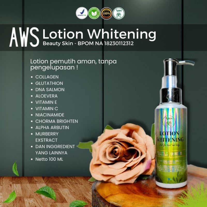 *FREE GIFT* LOTION WHITENING 100ML BY AWS BEAUTY SKIN