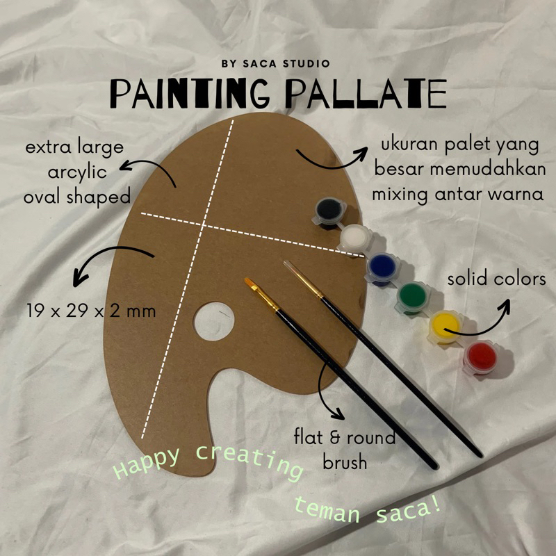 

PAINTING PALETE MIXING SET BRUSH