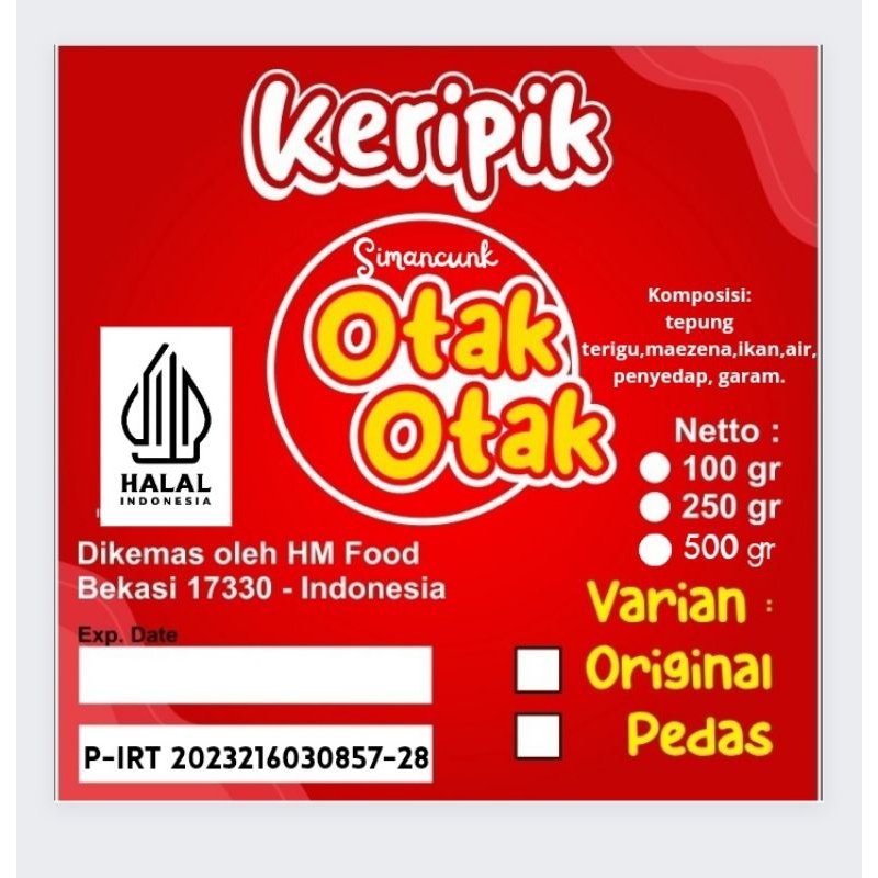 

kripik otak otak ikan 500g pedas original