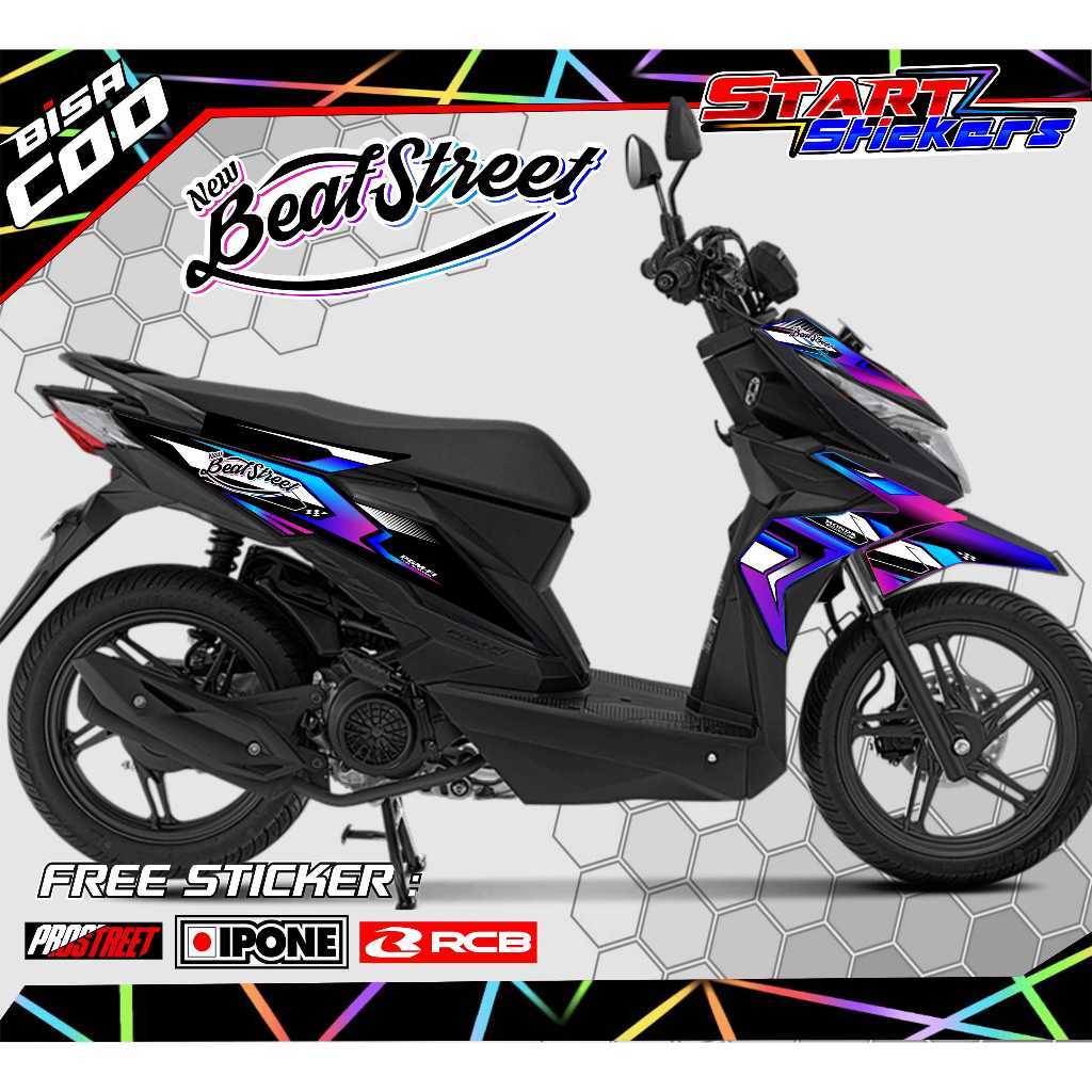 STRIPING VARIASI HONDA BEAT STREET / STICKER LIST MOTOR HONDA BEAT STREET