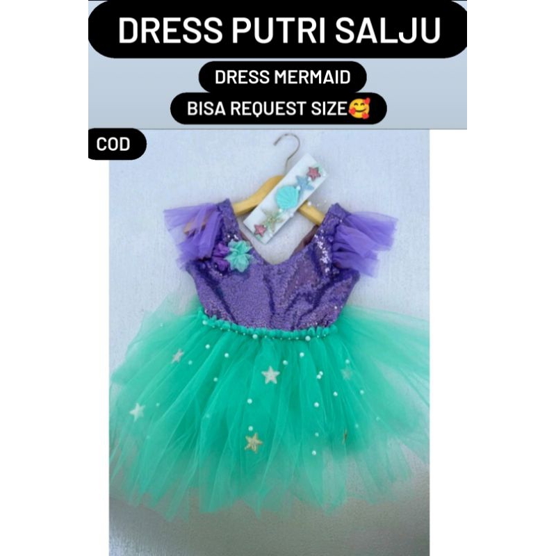 dress putri salju dress mermaid dress anak dress bayi newbron