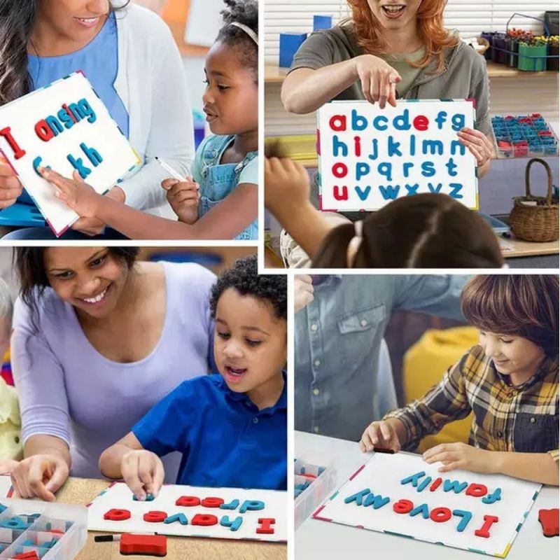 magnet letters 208 pcs terlengkap huruf &amp; angka terbaru / eva foam movable alphabet magnets letter / media belajar anak terlengkap magnet