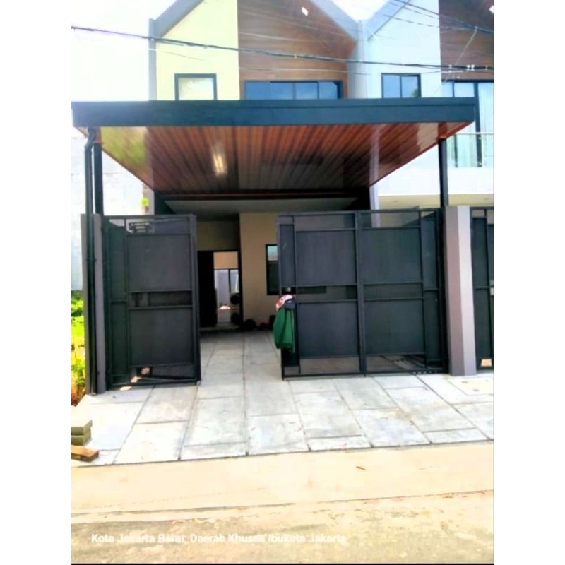 KANOPI BAJA RINGAN ATAP ALDERON RS BERIKUT PLAFON PVC TERPASANG