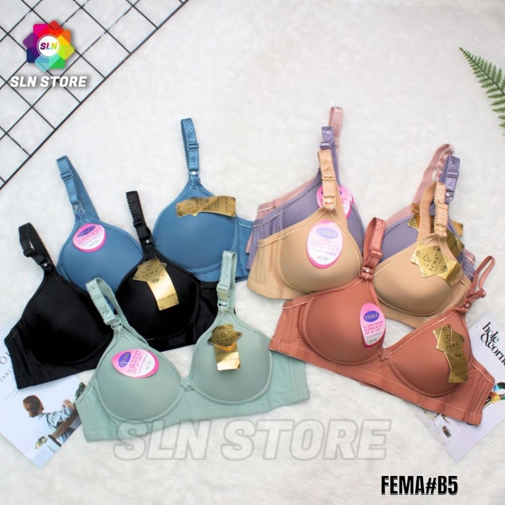 BRA WANITA CUP B ORIGINAL FEMA B5 / BH PEREMPUAN SUPER SOFT TANPA KAWAT FEMA - B5