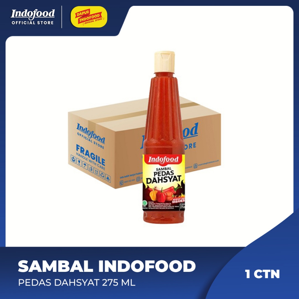 

1 ctn - Sambal Indofood Pedas Dahsyat 275 ml