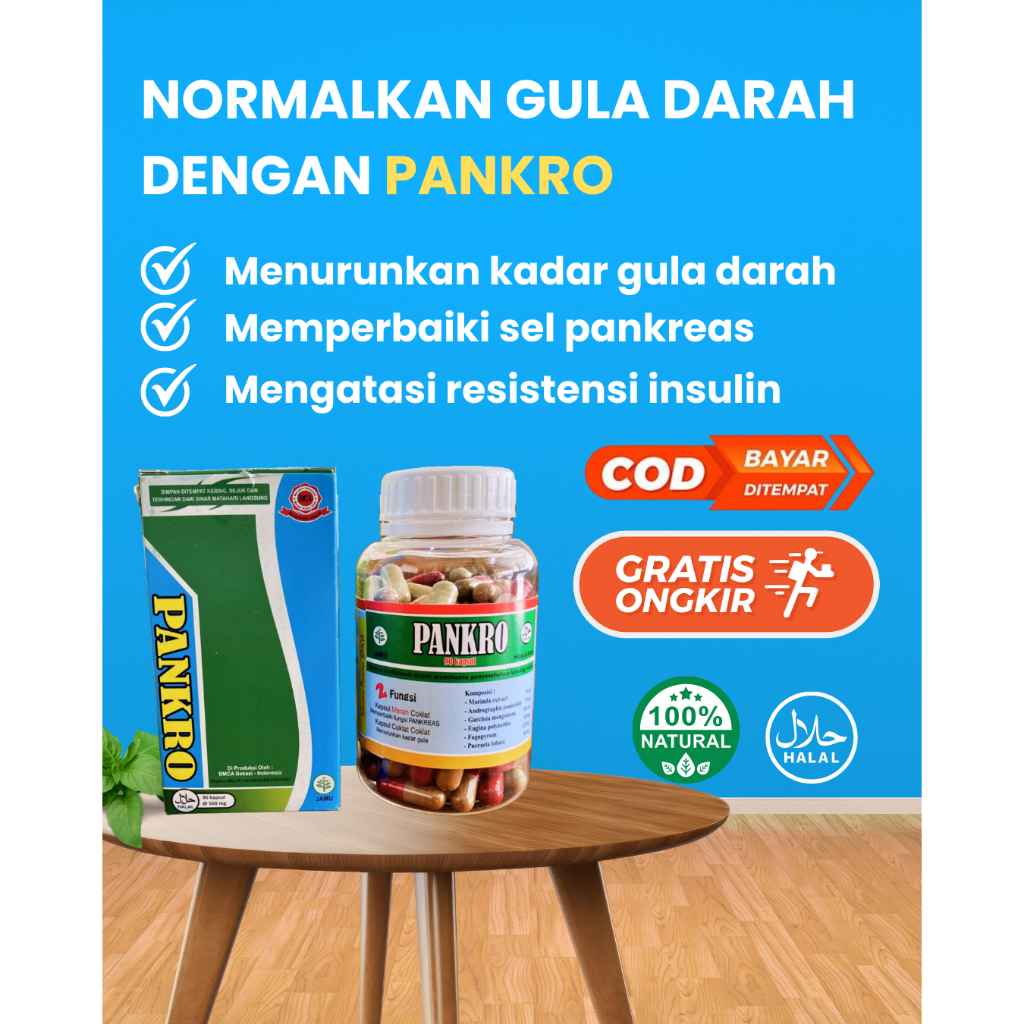 KAPSUL PANKRO CAMPUR  | Obat Diabetes Ampuh - Obat Herbal Diabetes Basah / Kering | Obat Penurun Gul