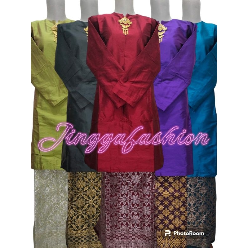 setelan baju kurung songket / songket palembang / songket melayu / setelan rok lilit songket / setel