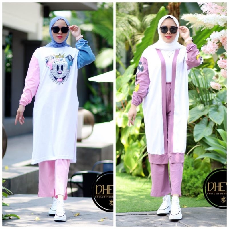 SET OUTHER AMINA 2in1 // SET TUNIK DAYRHA // SET MOANA by DHEWA STYLE