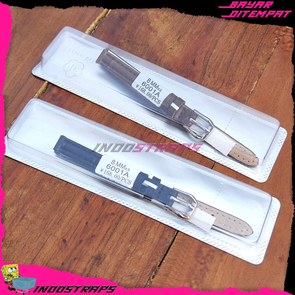 STRAP TALI JAM TANGAN KULIT 8MM 10MM STRAP TIMEKING ORIGINAL