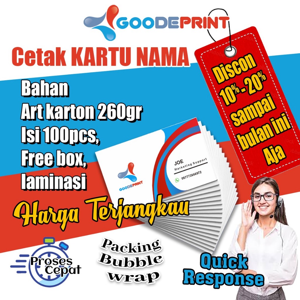 

KARTU NAMA - PRIBADI / PERUSAHAAN | HARGA TERJANGKAU & HASIL MEMUASKAN