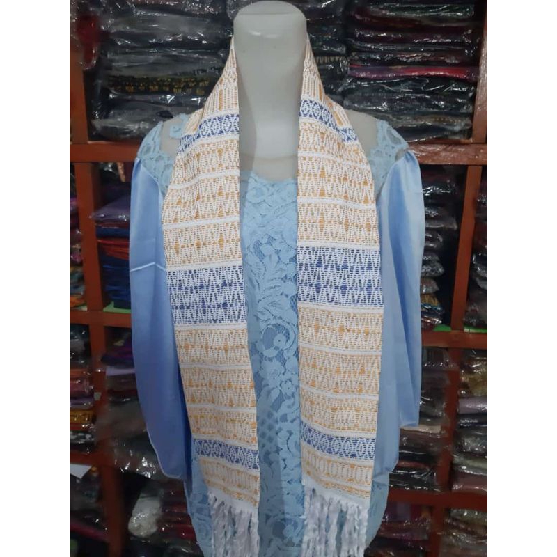 STOLA PUCCA TOBA BAHAN ULOS SONGKET ETNIK BATAK