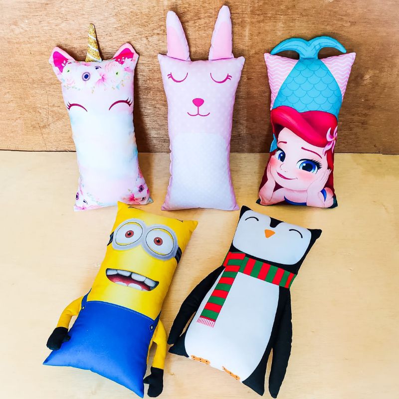 BOLSTER 3D CUSTOM NAMA Bantal Guling Anak Karakter PILLOW KIDS CUSTOM