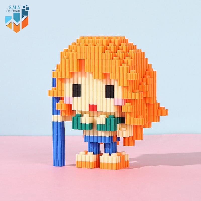 SMY Nano Blocks ONE PIECES Mini Series 3D Model, Mainan Blok Susun, Blok Konstruksi DIY, Dekorasi Hiasan Karakter Animasi, hadiah Kado Anak