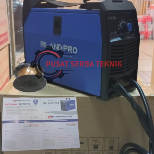 Mesin Las RILAND PRO MIG 135E MIG Tanpa Gas / Gasless - TanpaBublewrap Berkualitas