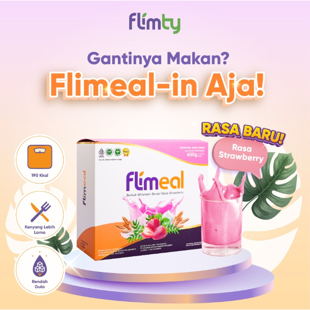 

COD Flimeal (Meal Replacement) - Strawberry - 1 Box isi 12 Sachet