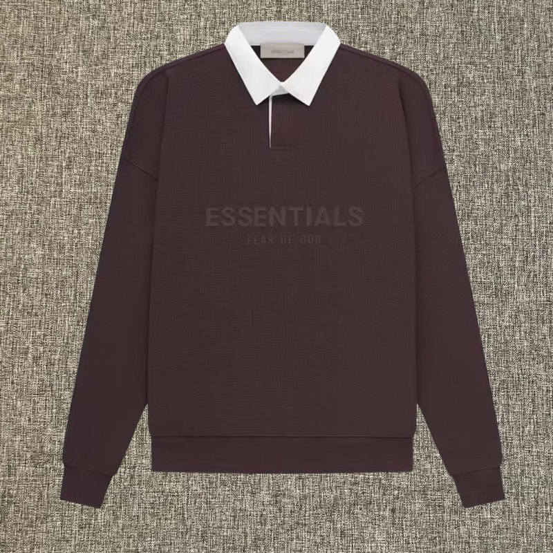 Essentials Fear of God Henley Rugby Plum Original