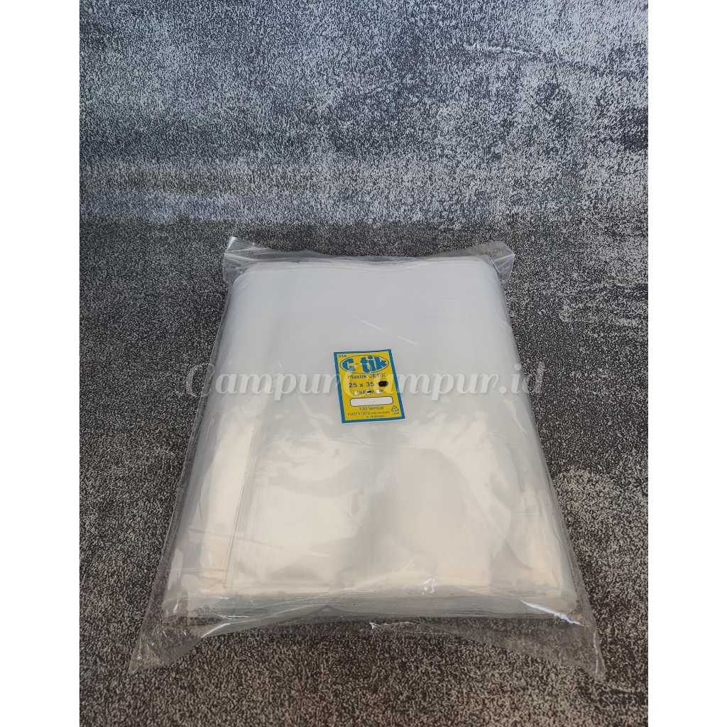 Plastik Ziplock Bening 25x35 Plastik Packing Baju Sepatu Plastik Klip tanpa plong Besar