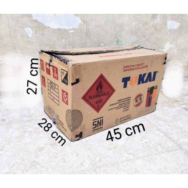 

KARDUS TEBAL BUKAN BARU DOBEL LAYER KONDISI BAGUS uk 45x28x27 CM