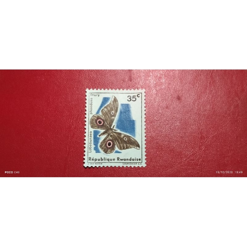 

perangko kuno Republique Rwandaise 35 C asli