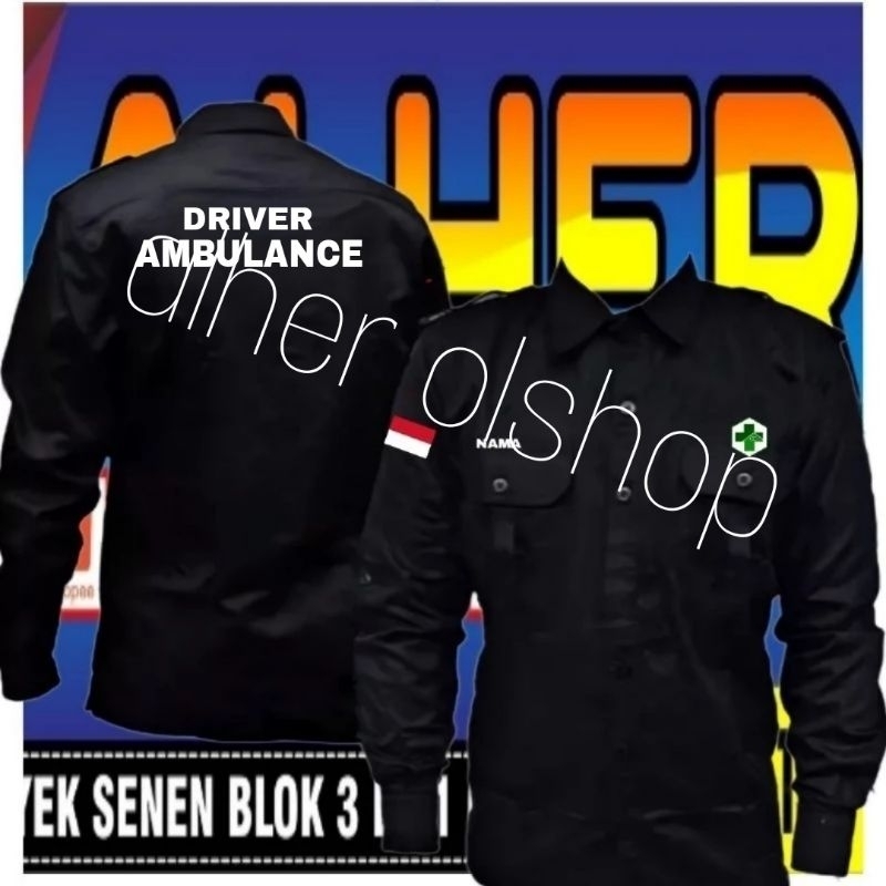 Kemeja driver ambulance baju driver ambulance seragam driver ambulance Pdh driver ambulance kemeja k
