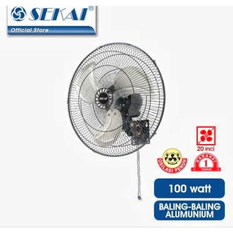 SEKAI Kipas Angin Tornado SEKAI HWN-2058 / Kipas Angin Dinding 20Inch hwn 2058