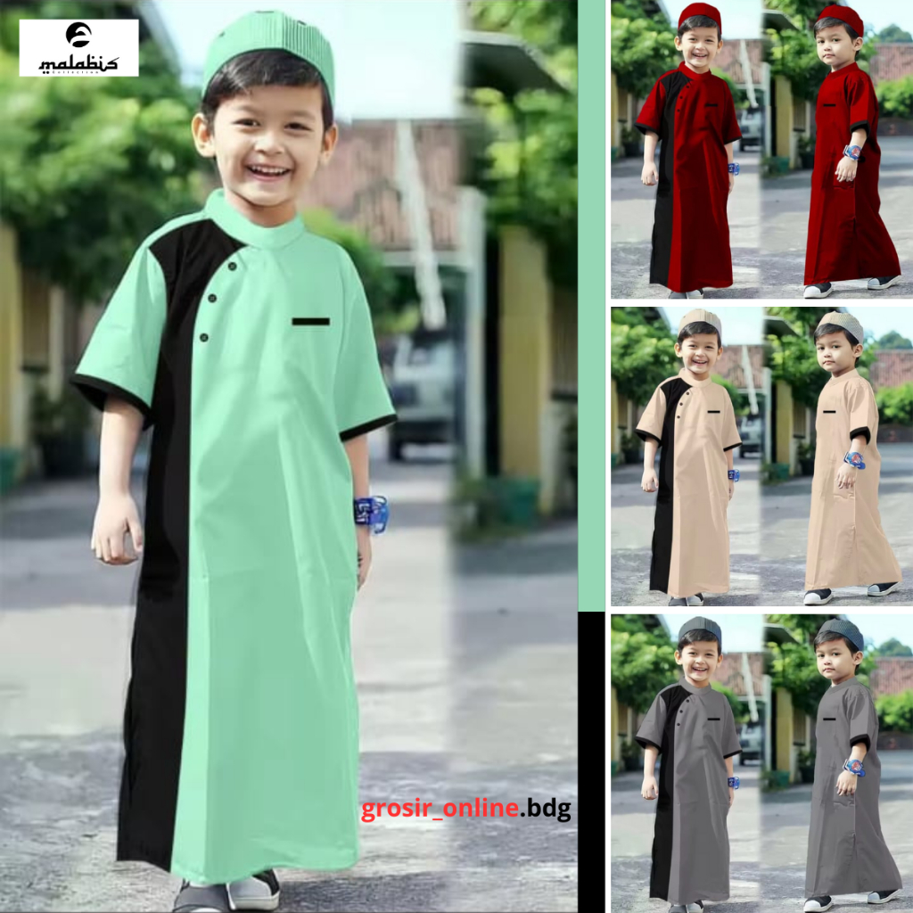 Jubah Anak Laki Laki Azka Gamis Baju Koko Kurta Muslim Remaja Cowok