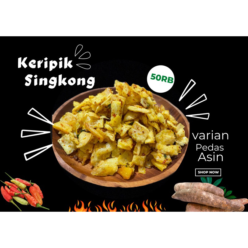 

KERIPIK SINGKONG PEDAS ASIN (kemasan 500gr) fresh everyday