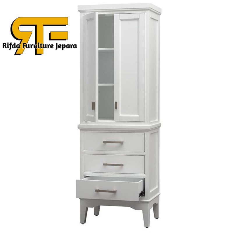 lemari hias cabinet duco (lemari duco minimalis, lemari duco jati, lemari hias murah )