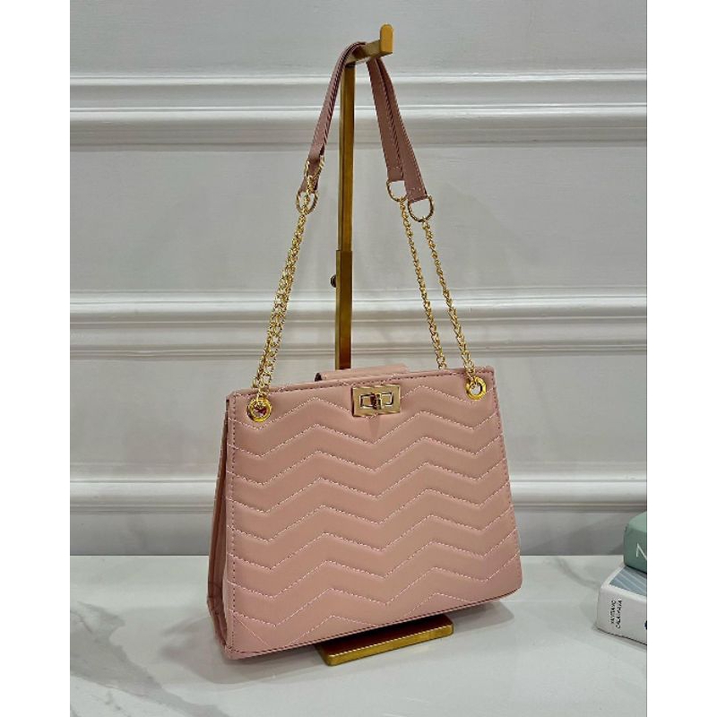 Tas Selempang wanita terbaru Korean Style tas Ootd tas kondangan warna mocca