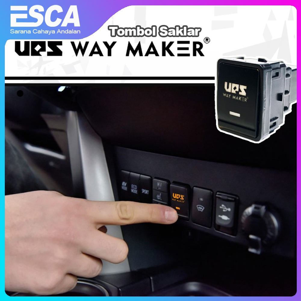 Saklar Foglamp Ups Way Maker | Saklar Tombol OEM On/OFF Lampu Kabut