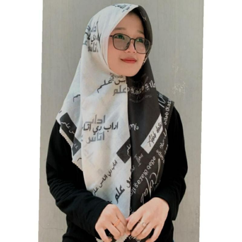 hijab santri/ hijab koran arab motif voal