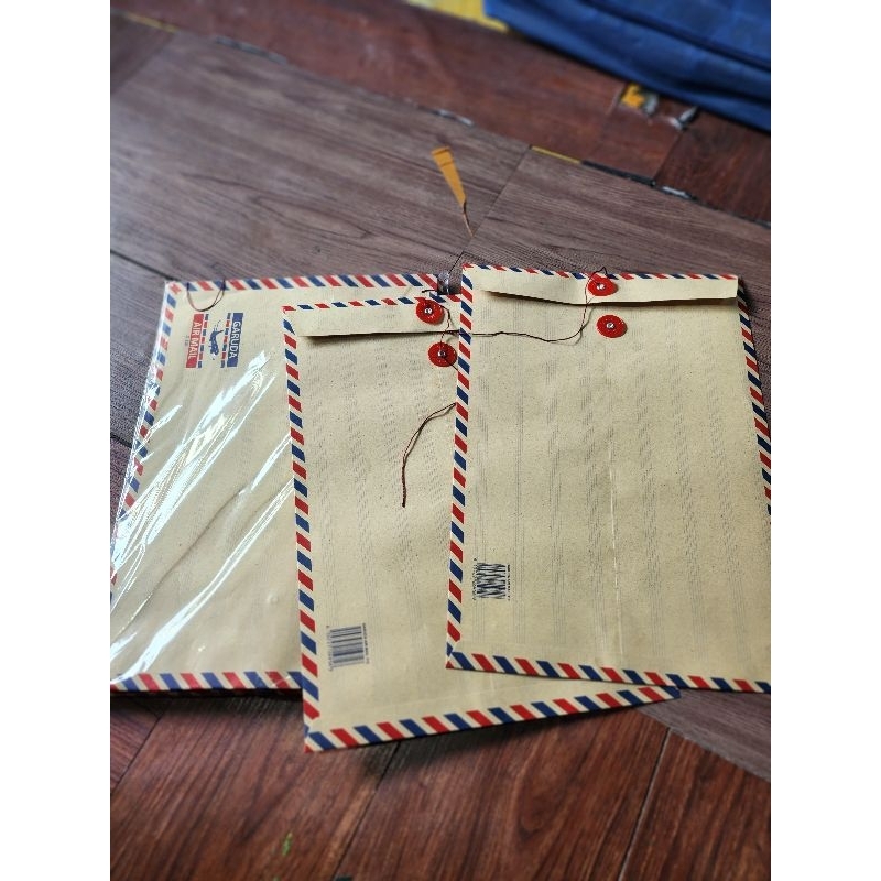 

( 10 pcs ) AMPLOP TALI COKLAT AIRMAIL 310 / AMPLOP COKLAT F4 murahh tebal