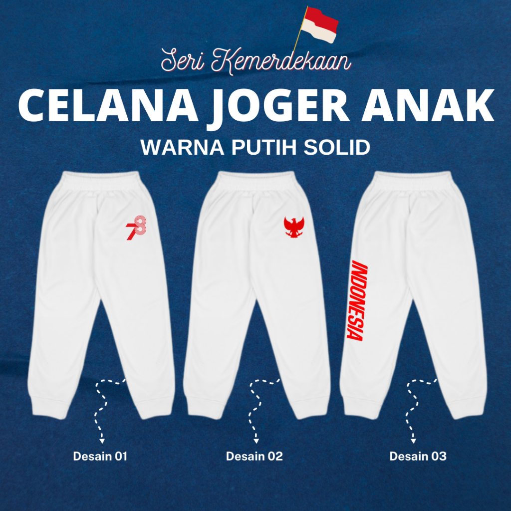 Celana Joger Anak Celana Kemerdekaan Celana Putih Polos Celana Karnaval