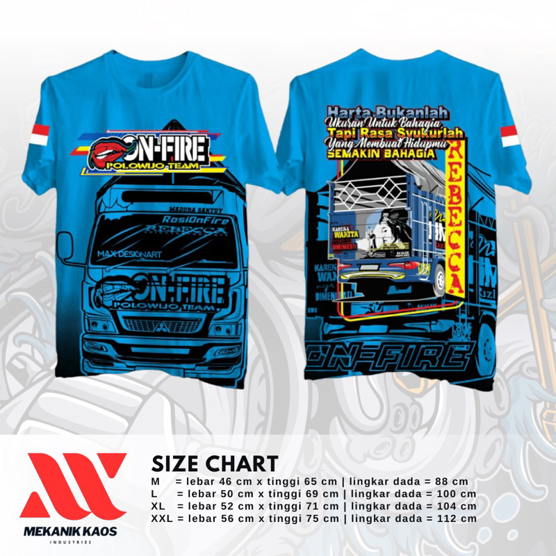 KAOS TRUK ON FIRE || KAOS DRIVER TRUCK ORIGINAL || BAJU KAOS TRUCK KEREN || KAOS TRUCK MBOIS || KAOS