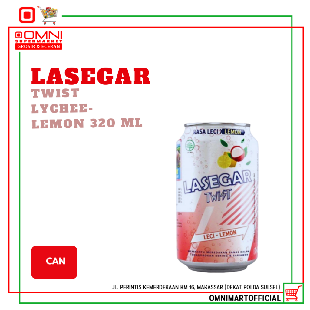 

Larutan Penyegar Lasegar Twist lychee - Lemon 320 Ml