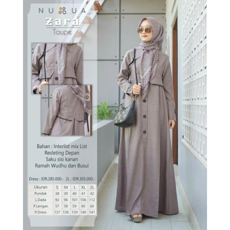 GAMIS TERBARU NUBUA//GAMIS MODERN// GAMIS NUBUA ZARA//