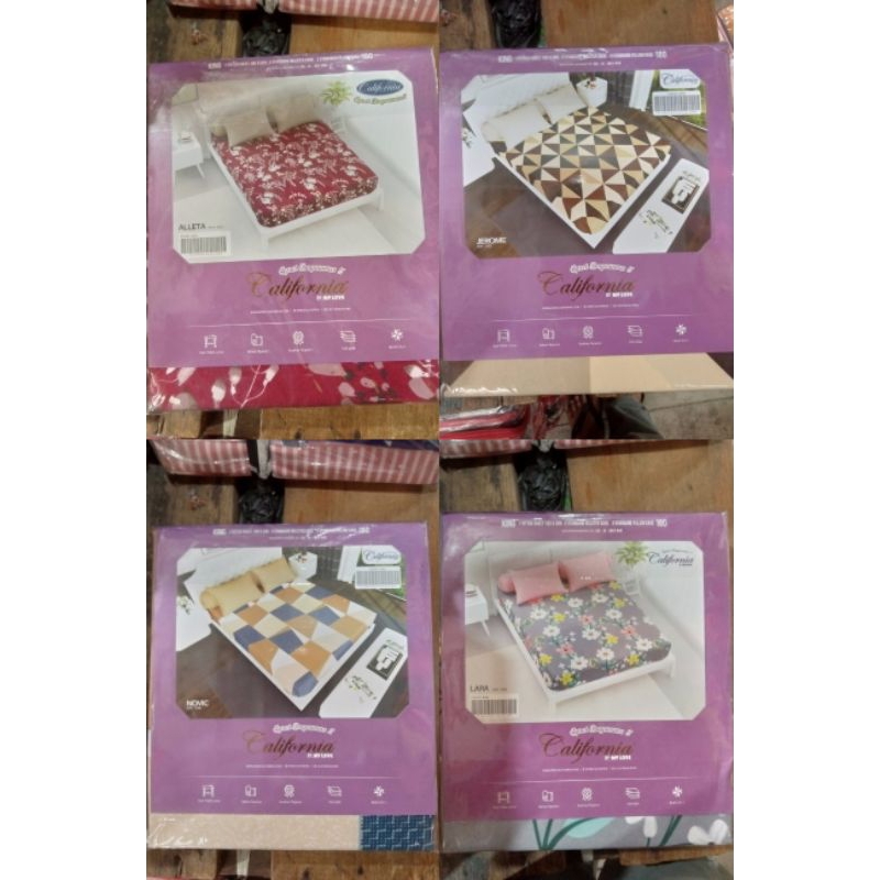 California Sprei motif Estetik ukuran King 180x200