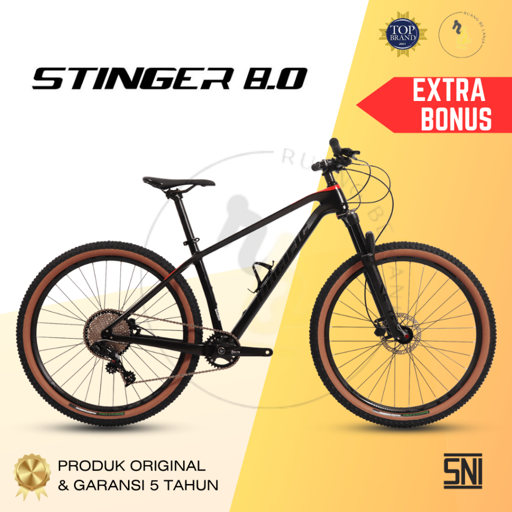 Sepeda MTB PACIFIC Size 27.5 STINGER 8.0 FRAME CARBON (11 Speed / SRAM)