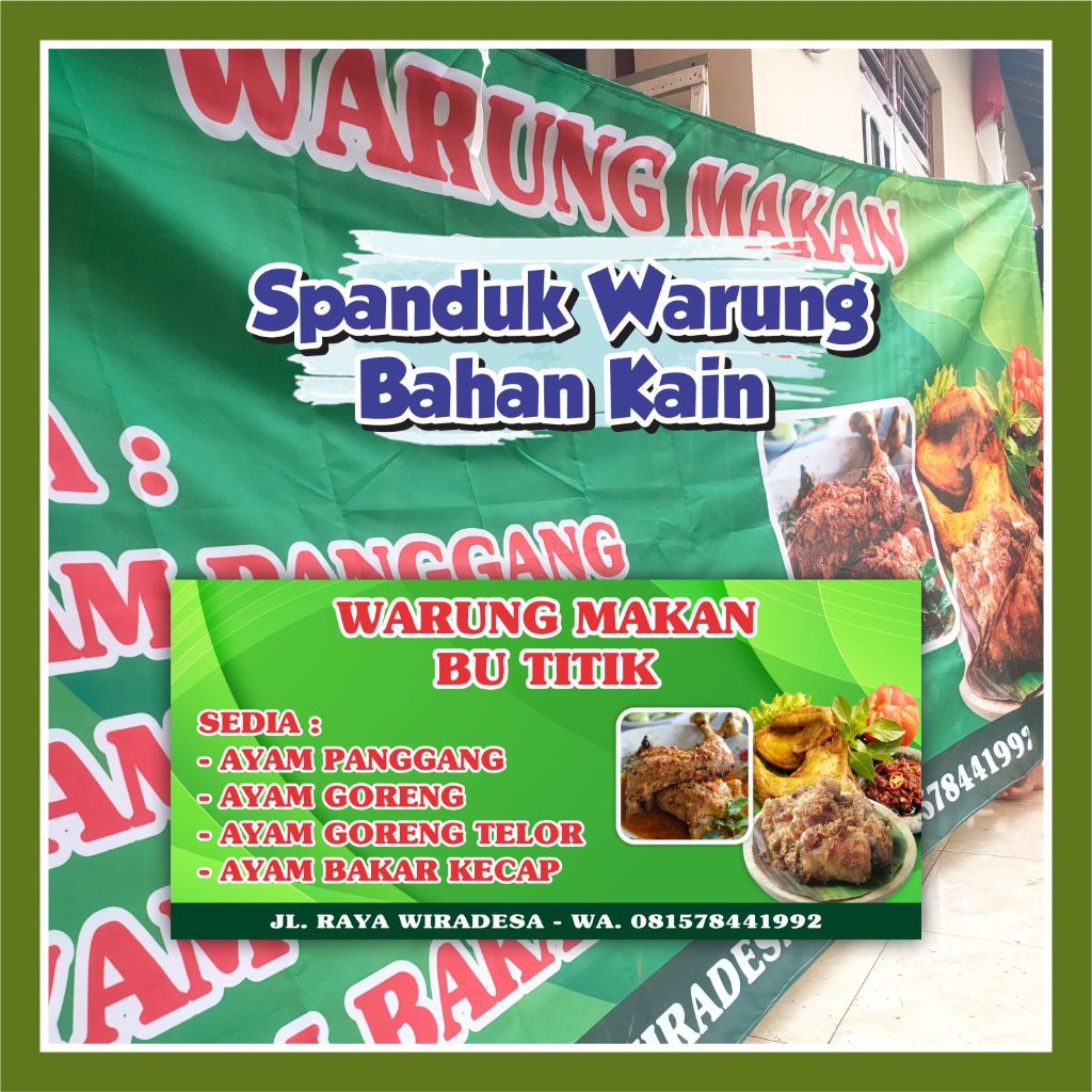 Spanduk Kain Jualan Backdrop Background Warung Pecel Lele Lamongan