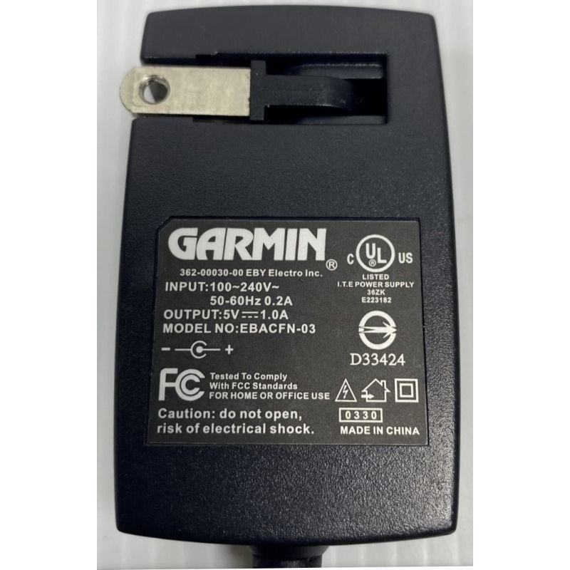 Charger Garmin ebacfn-03 Kepala Bulat output 5V 1A GPS Garmin Hub Dll